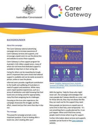 cover of Media backgrounder