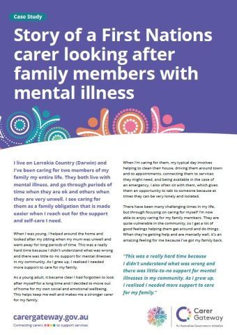 cover of Real life story - carer for family with mental illness